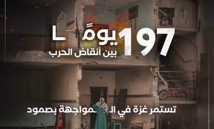 الاحتلال يواصل قصف غزة في اليوم الـ 197 على التوالي من حرب الإبادة الجماعية